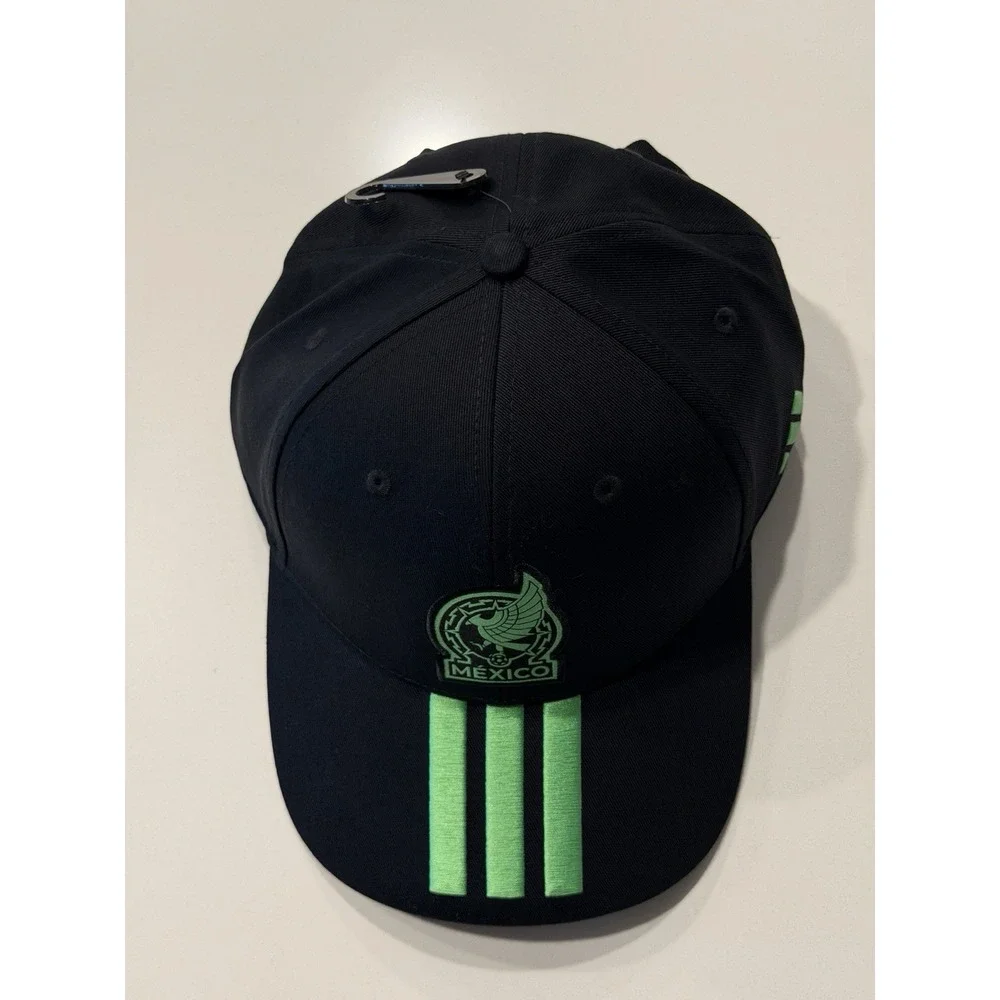 Adidas Mexico FMF 3-Stripe Baseball Cap KE7873 Black Green Embroidered OSFM NWT